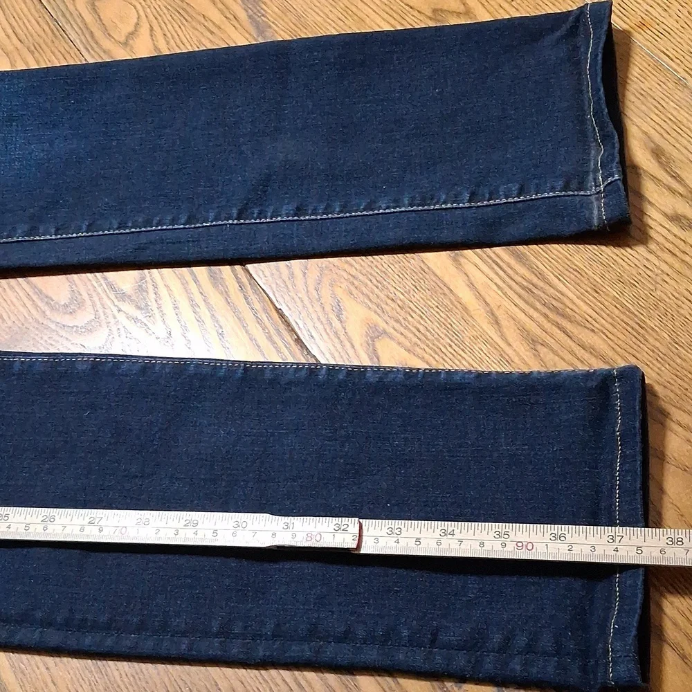 AG ADRIANO GOLDSCHMIED JEANS  Womens 26 BLUE HARPER ESSENTIAL STRAIGHT  Preowned - Picture 2 of 6